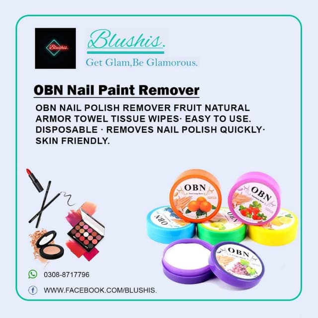 OBN Nail Paint remover tissues